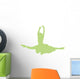 Green Jumping Ballet Dancer Wall Decal