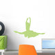 Green Jumping Ballet Dancer Wall Decal