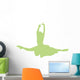 Green Jumping Ballet Dancer Wall Decal