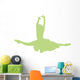 Green Jumping Ballet Dancer Wall Decal