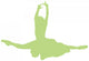 Green Jumping Ballet Dancer Wall Decal