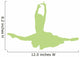 Green Jumping Ballet Dancer Wall Decal