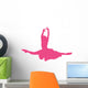 Hot-pink Jumping Ballet Dancer Wall Decal