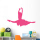Hot-pink Jumping Ballet Dancer Wall Decal