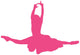 Hot-pink Jumping Ballet Dancer Wall Decal