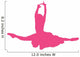 Hot-pink Jumping Ballet Dancer Wall Decal