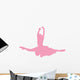 Pink Jumping Ballet Dancer Wall Decal