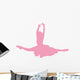Pink Jumping Ballet Dancer Wall Decal