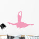 Pink Jumping Ballet Dancer Wall Decal