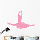 Pink Jumping Ballet Dancer Wall Decal