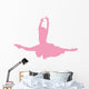 Pink Jumping Ballet Dancer Wall Decal