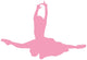 Pink Jumping Ballet Dancer Wall Decal