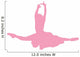 Pink Jumping Ballet Dancer Wall Decal