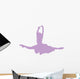 Purple Jumping Ballet Dancer Wall Decal