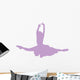 Purple Jumping Ballet Dancer Wall Decal