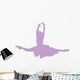 Purple Jumping Ballet Dancer Wall Decal