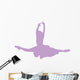 Purple Jumping Ballet Dancer Wall Decal