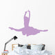 Purple Jumping Ballet Dancer Wall Decal