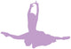Purple Jumping Ballet Dancer Wall Decal