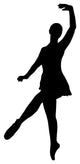 Black Ballet Silhouette Wall Decal