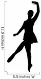Black Ballet Silhouette Wall Decal