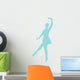 Ballet Silhouette Light Blue Wall Decal
