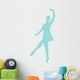Ballet Silhouette Light Blue Wall Decal