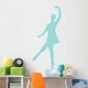 Ballet Silhouette Light Blue Wall Decal
