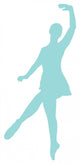 Ballet Silhouette Light Blue Wall Decal