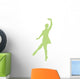 Ballet Silhouette Lime Green Wall Decal