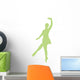 Ballet Silhouette Lime Green Wall Decal