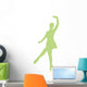 Ballet Silhouette Lime Green Wall Decal