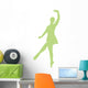 Ballet Silhouette Lime Green Wall Decal
