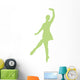 Ballet Silhouette Lime Green Wall Decal