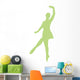 Ballet Silhouette Lime Green Wall Decal
