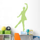 Ballet Silhouette Lime Green Wall Decal