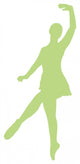 Ballet Silhouette Lime Green Wall Decal