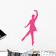 Ballet Silhouette Hot Pink Wall Decal