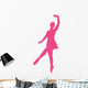 Ballet Silhouette Hot Pink Wall Decal