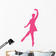 Ballet Silhouette Hot Pink Wall Decal