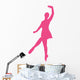 Ballet Silhouette Hot Pink Wall Decal