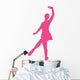 Ballet Silhouette Hot Pink Wall Decal