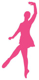 Ballet Silhouette Hot Pink Wall Decal