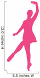 Ballet Silhouette Hot Pink Wall Decal