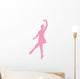 Ballet Silhouette Pink Wall Decal
