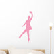 Ballet Silhouette Pink Wall Decal