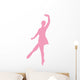 Ballet Silhouette Pink Wall Decal