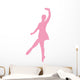 Ballet Silhouette Pink Wall Decal