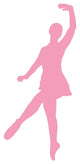Ballet Silhouette Pink Wall Decal