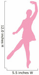 Ballet Silhouette Pink Wall Decal
